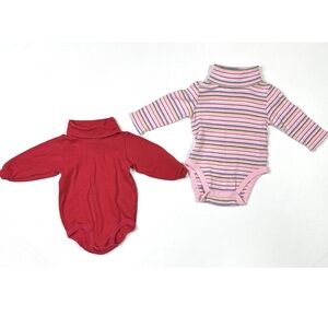 Vintage Baby Bodysuits Turtle Neck  Carters Gap Long Sleeve